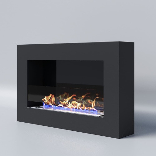 Биокамин "Русский огонь" Лофт 800N настенный (высота 500мм) с защитным стеклом