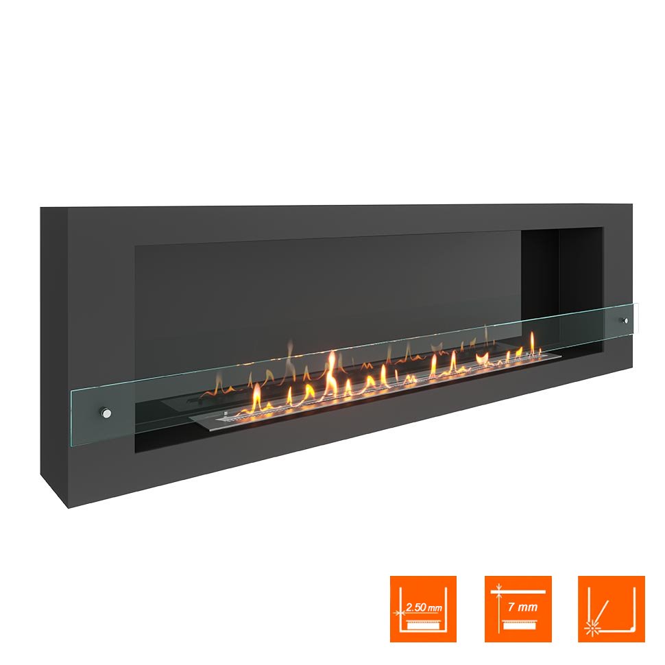 Биокамин SteelHeat WALL GRAND 1800 черный, стекло, стемалит Биокамин SteelHeat WALL GRAND 1800 черный, стекло, стемалит по цене 98 070 руб.