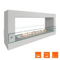 Биокамин SteelHeat WALL FRAME ONE 1000 белый, стекло Биокамин SteelHeat WALL FRAME ONE 1000 белый, стекло