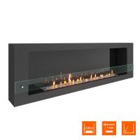 Биокамин SteelHeat WALL GRAND 1800 черный, стекло, стемалит Биокамин SteelHeat WALL GRAND 1800 черный, стекло, стемалит
