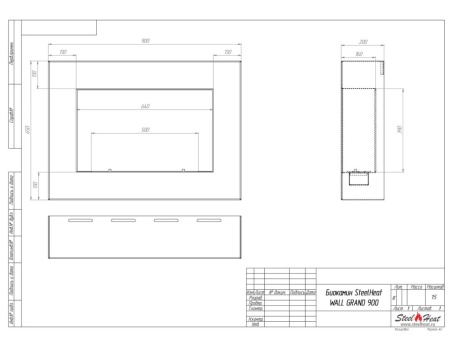 Биокамин SteelHeat WALL GRAND 900 черный, стекло, стемалит Биокамин SteelHeat WALL GRAND 900 черный, стекло, стемалит по цене 47 250 руб.