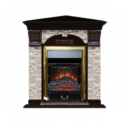 Арочный Грот цветной угловой (венге)+Majestic Brass