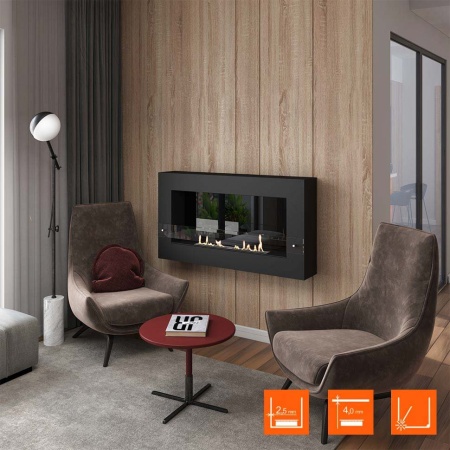 Биокамин SteelHeat WALL GRAND 1200 LITE черный, стемалит Биокамин SteelHeat WALL GRAND 1200 LITE черный, стемалит по цене 48 300 руб.