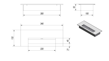 Биокамин Kratki OSCAR TUV черный по цене €741