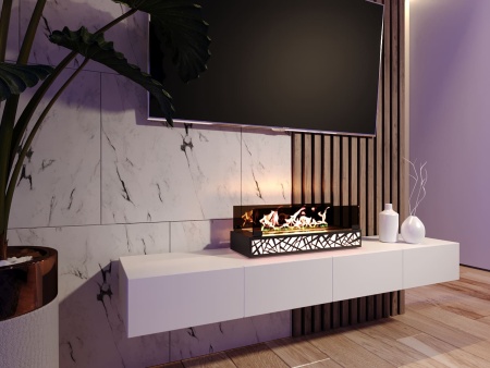 Биокамин "Русский огонь" Марс LED черный по цене 22 800 руб.