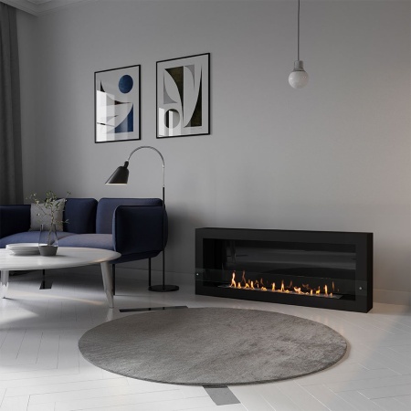 Биокамин SteelHeat WALL ONE 1400 черный, стекло по цене 60 690 руб.