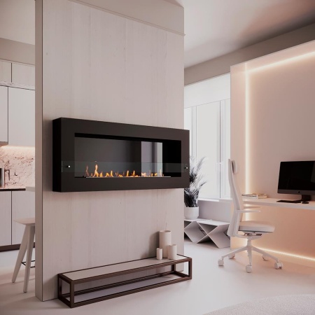 Биокамин SteelHeat WALL GRAND 1500 черный, стекло, стемалит Биокамин SteelHeat WALL GRAND 1500 черный, стекло, стемалит по цене 80 010 руб.