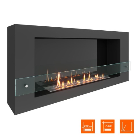 Биокамин SteelHeat WALL  LONG 1200 черный, стекло, стемалит Биокамин SteelHeat WALL  LONG 1200 черный, стекло, стемалит по цене 59 640 руб.