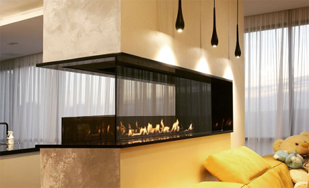 Встраиваемый торцевой сквозной очаг 1400 SappFire по цене 62 600 руб.